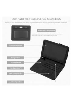 Generic Travel Wallet PU Leather Passport Holder Card Slots Passport Cover for Men Women  - Image 2