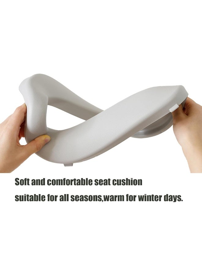 Bebamour 3-in-1 Multi-Functional Potty Seat & Step Stool, Grey - Image 4