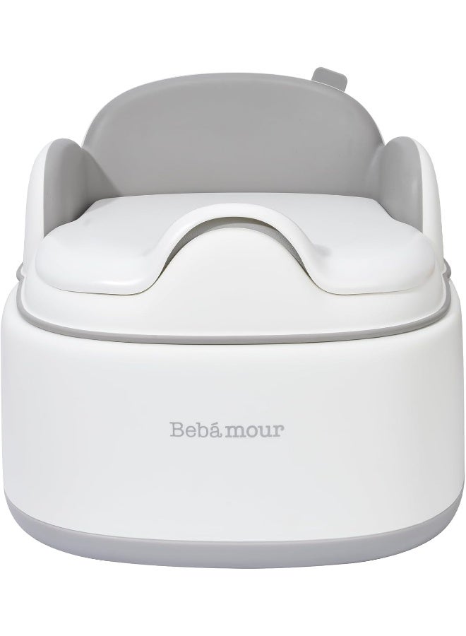 Bebamour 3-in-1 Multi-Functional Potty Seat & Step Stool, Grey - Image 2