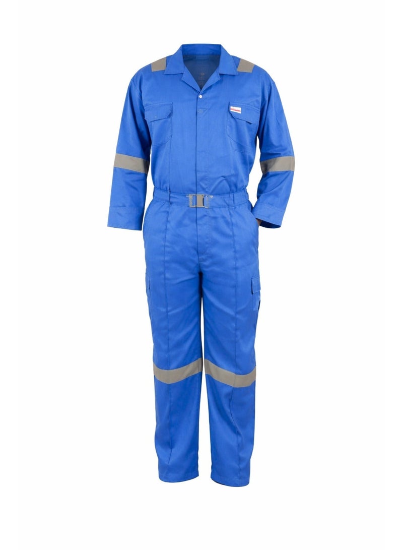 Vaultex, 100% Cotton Coverall with Reflective, Royal Blue Color - Image 1