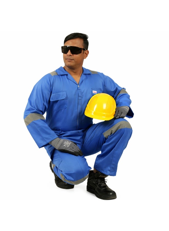 Vaultex, 100% Cotton Coverall with Reflective, Royal Blue Color - Image 3