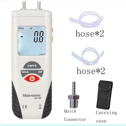 LABART Digital Manometer, HT-1895 with Certificate Dual Port Air Pressure Meter HVAC Gas Tester, 11 Selectable Measure Units Large LCD Display with Backlight (Range-±100 PSI) with Certificate - Image 4