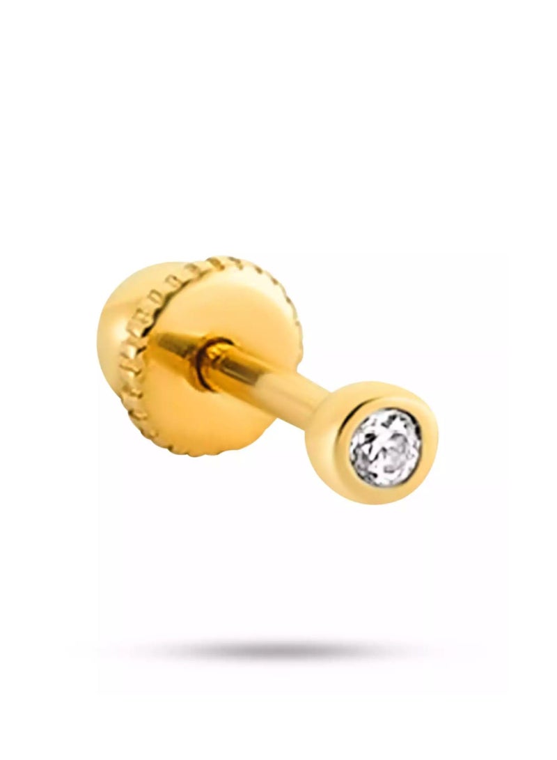 Ruby Art Gold 18K Pure Gold Ear Piercing, Hypoallergenic Premium Shine, 0.56 Gram - Image 1