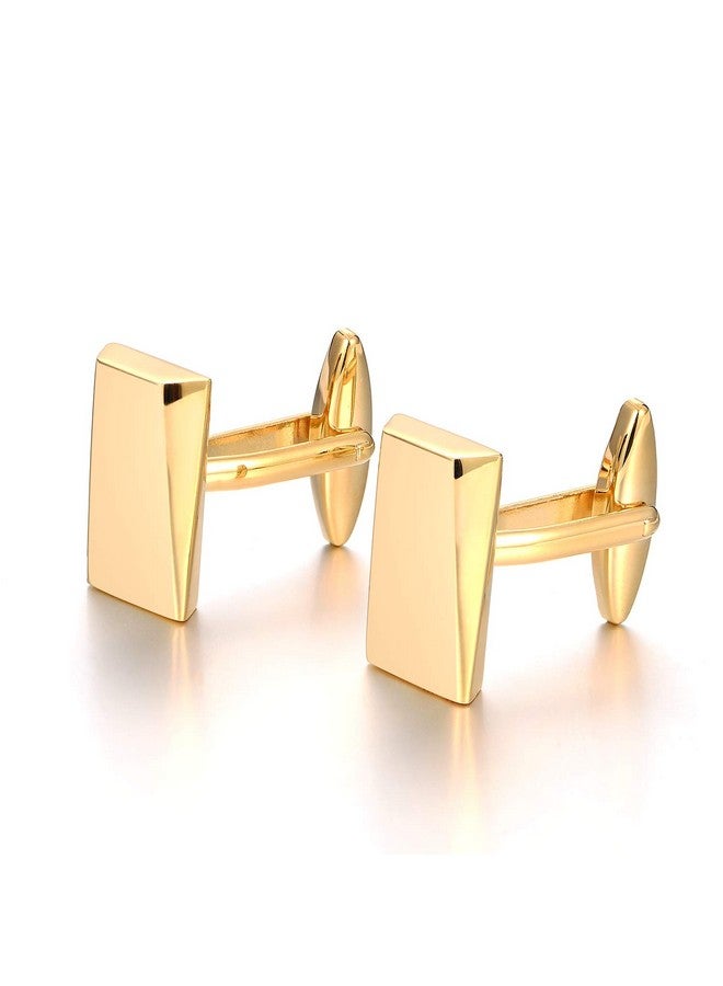 Merit Ocean Gold Classic Cufflinks For Men Stainless Steel Wedding Business Gifts - Image 3