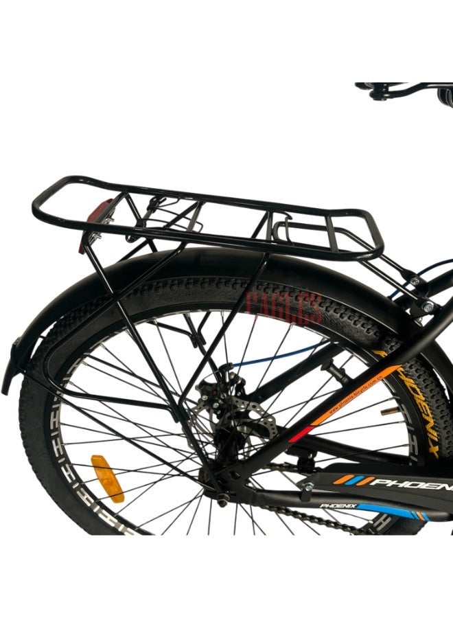 فونيكس دراجة جبلية بدون سرعات بكرسي خلفي ومساعد أمامي مقاس 26 بوصة - Image 3