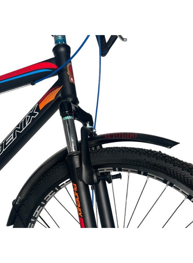 فونيكس دراجة جبلية بدون سرعات بكرسي خلفي ومساعد أمامي مقاس 26 بوصة - Image 4