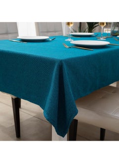 HOKIPO IN360-BLU Poly Jute Solid Square 2 Seater Dining Table Cover Cloth 40X40 Inches, Blue,Pack of 1 - pzsku/ZF8E89CCB8CE5359027F5Z/45/_/1738306552/ccbd8890-fac7-4b5e-826b-0e1ab9a9ef96