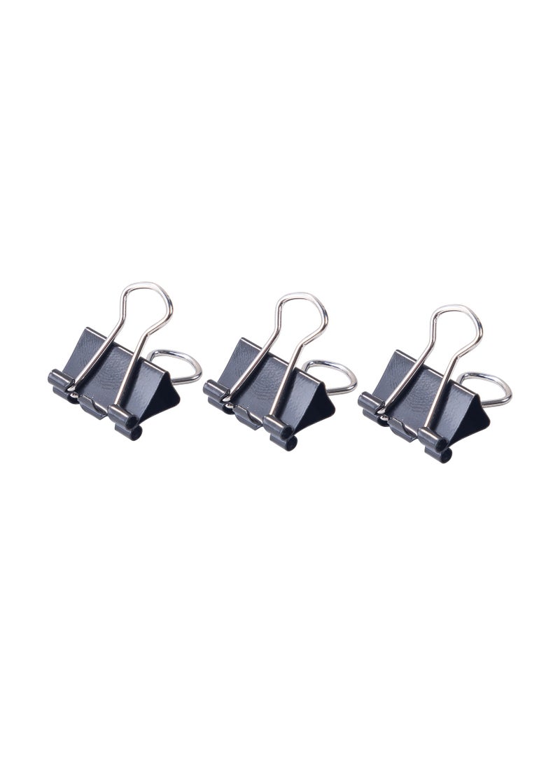 Deli Deli Binder Clips - 15mm, Black, Rust-Resistant, E38566  - Image 4