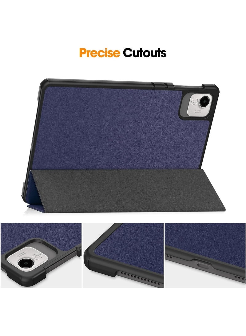 VKL Leather Case Compatible with Honor Pad X9a 11.5 Inch 2025 Released, Lightweight Hard Shell Folio Slim Protective Cover with Multi-Angle Stand Cover with Auto Wake/Sleep (Dark Blue) - Image 5