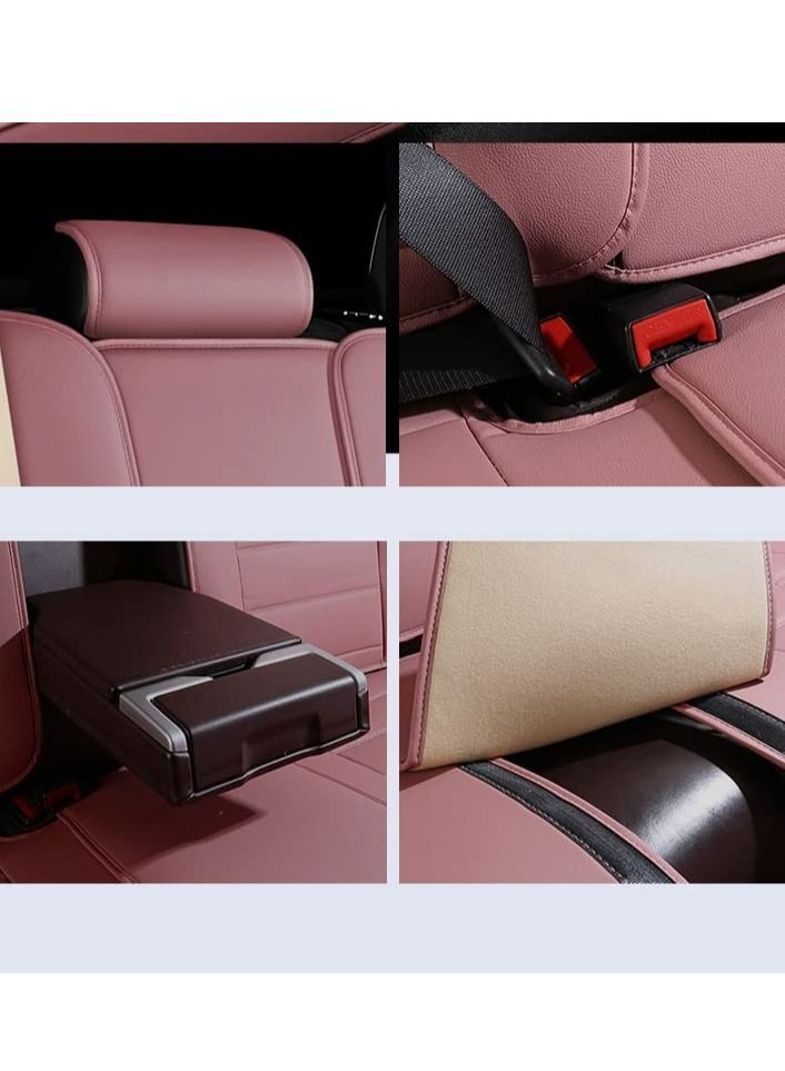 LIMOS Luxury Car Seat Cover PU Leather Full Set  with Pillows Breathable(Black) - Image 2