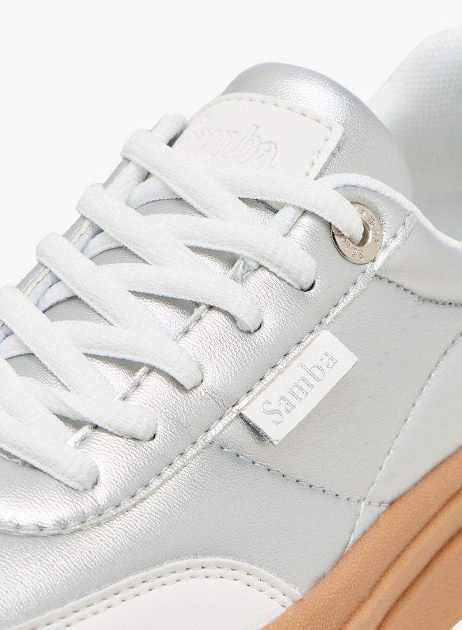 سامبا سنيكرز نسائي برباط وتفاصيل متباينة - Image 4