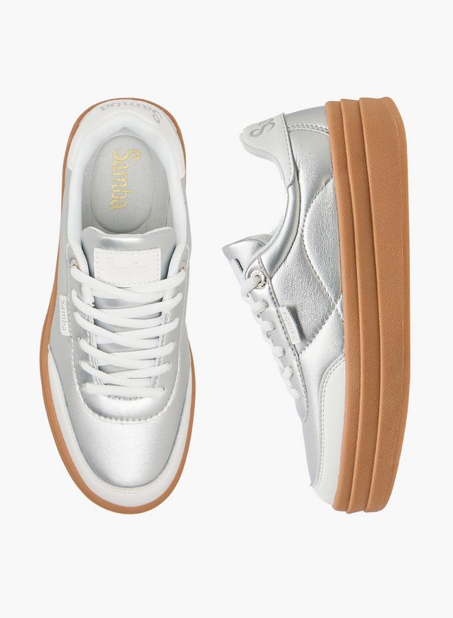 سامبا سنيكرز نسائي برباط وتفاصيل متباينة - Image 2