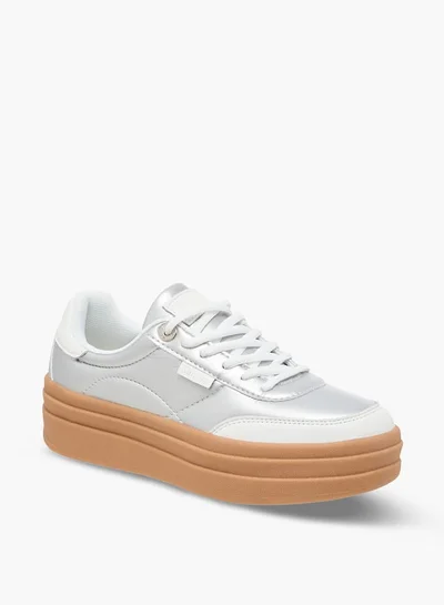 SAMBA Womens' Panelled Lace-Up Sneakers
