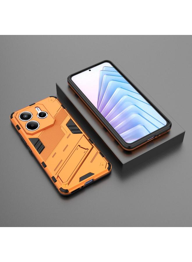 S-TOP Case For Redmi Note 14 5G Punk Armor 2 in 1 PC + TPU Phone Case with Holder - Image 2