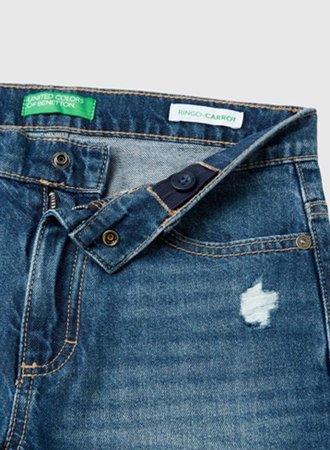 Benetton Carrot Fit Denim Pants  - Image 3