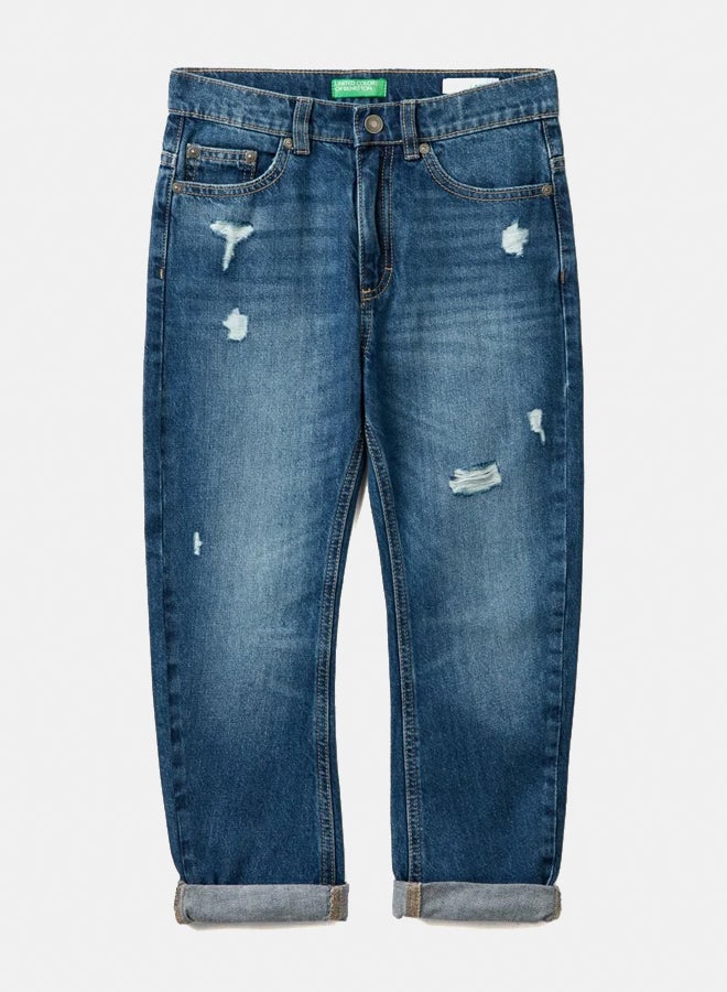 Benetton Carrot Fit Denim Pants  - Image 2