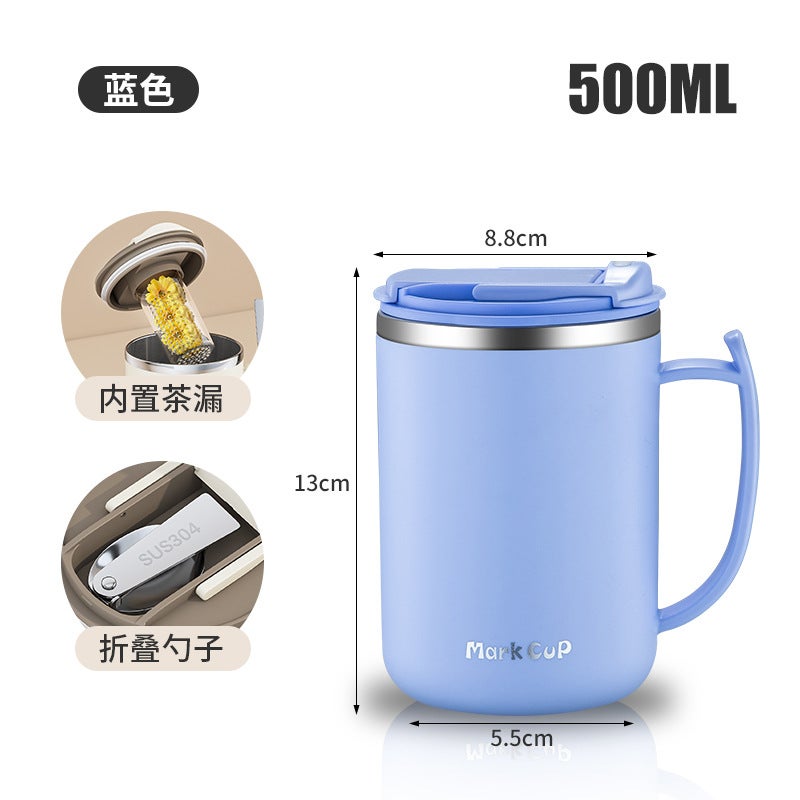 304 Stainless Steel Travel Mug with Infuser 500ml blue 