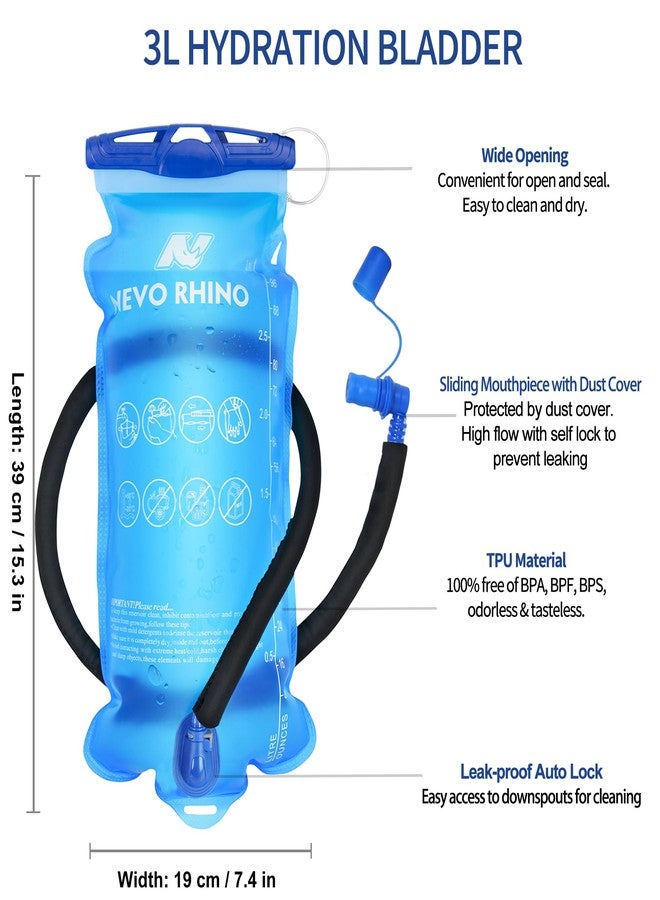 N NEVO RHINO Hydration Bladder 3L Leak Proof Water Reservoir BPA -Free - Image 2