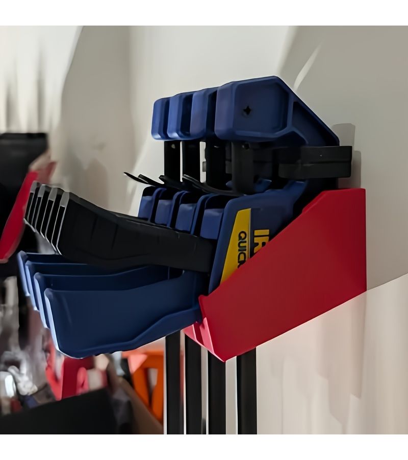 Black Heavy Duty Quick Release Wall Mounted Clamp For Workbench Garage Organizer - Image 3