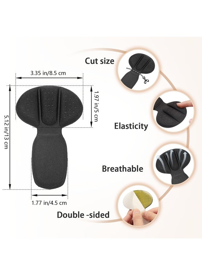 2 Pairs Back of Heel Cushion Pads, Self Adhesive Mesh Adhesive Heel Grips Inserts for Boots, Loose Shoes Too Big, Thick Back Insoles Anti Blister Shoe Liners Heel Protectors, Heel Guards Liners - Image 2