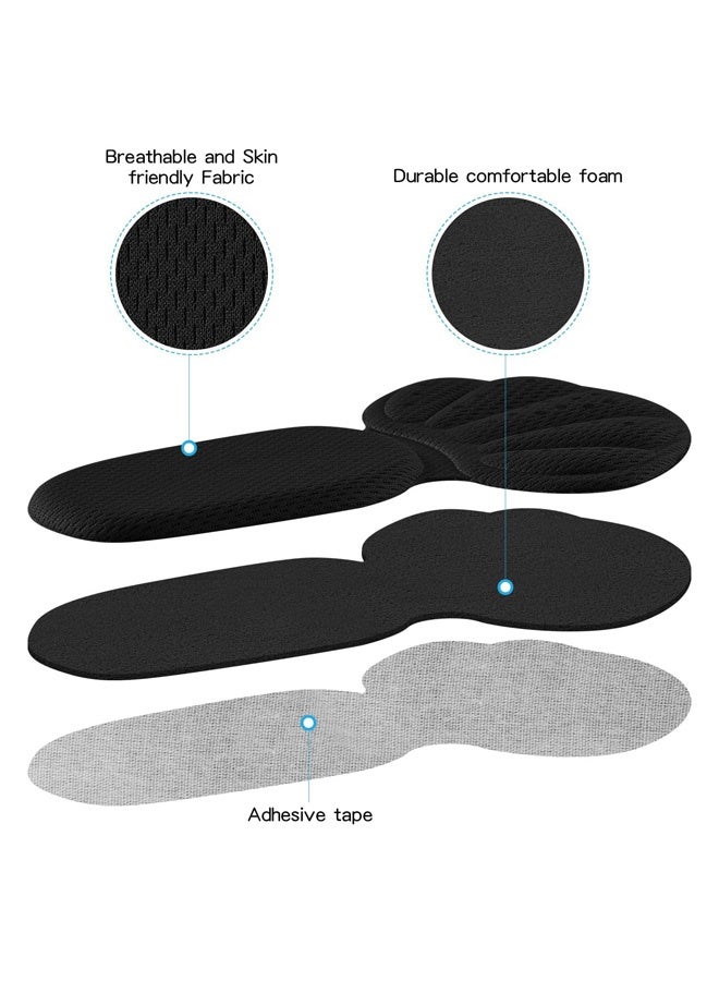 2 Pairs Back of Heel Cushion Pads, Self Adhesive Mesh Adhesive Heel Grips Inserts for Boots, Loose Shoes Too Big, Thick Back Insoles Anti Blister Shoe Liners Heel Protectors, Heel Guards Liners - Image 3