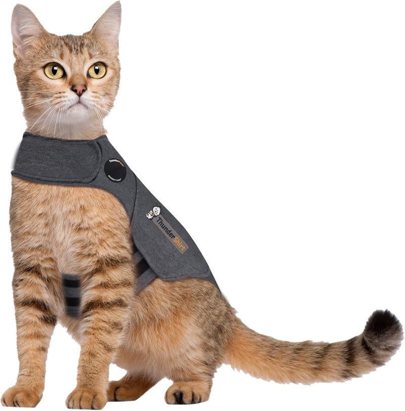 Thundershirt Classic Cat Anxiety Jacket - Heather Gray, Medium (9 to 13 lbs) - Image 2