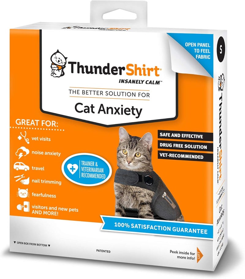Thundershirt Classic Cat Anxiety Jacket - Heather Gray, Medium (9 to 13 lbs) - Image 3