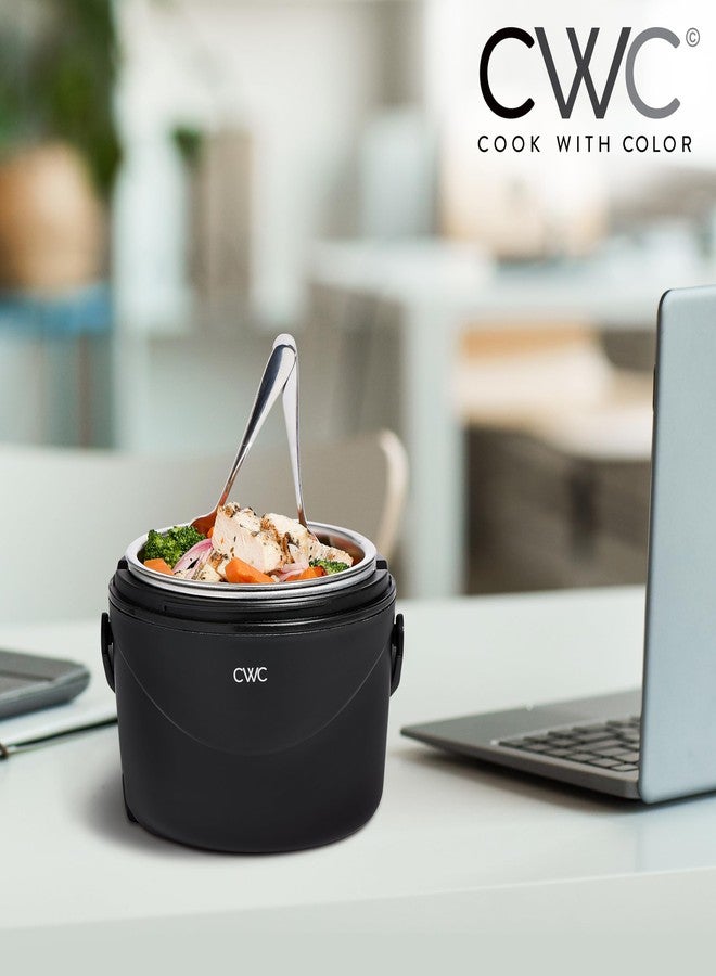 COOK WITH COLOR 40W Round Lunch Box, Portable Food Warmer, 1.1L Capacity, Stainless Steel Liner, Black - Image 5