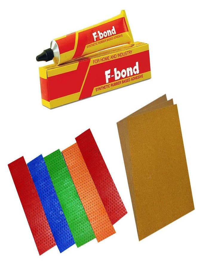 Grès GRS Cricket Bat Toe Guard 5 Pcs with F-Bond & 4 Pcs Sand Paper for Full-Size Cricket Bat Protection, Durable & Reliable Bat Care Kit - Image 2