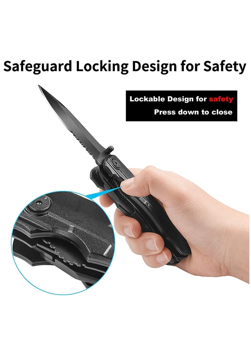 KASTWAVE - Pocket Folding Knife Multi-Tool Utility Folding Pocket Knife with Plier, Bottle/Can Opener, 9 Screwdriver Bits, Great Multitool for Hunting, Hiking, Fishing, Outdoor, Survival, Home Improvements - Image 1