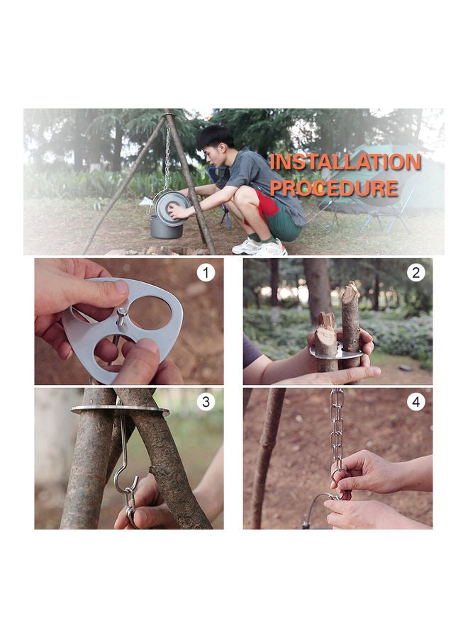 إسكدنيا حامل ثلاثي القوائم محمول للطهي 15 x 1 x 12سم - Image 4