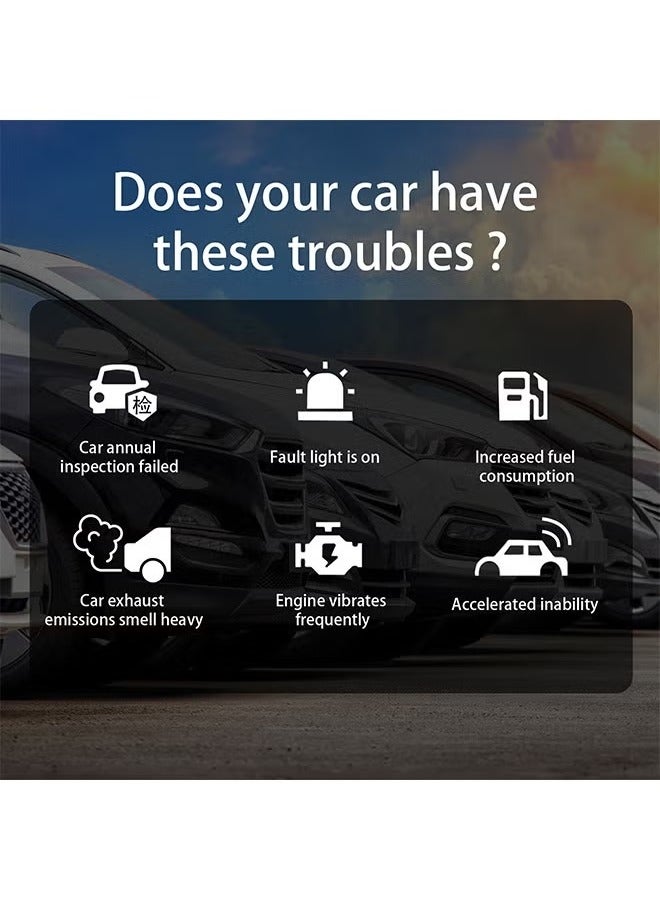 RAYHONG 2PCS Catalytic Converter Cleaner, Engine Cleaner Instant Car Exhaust Handy Cleaner Catalytic Converter Cleaner Auto Parts Engine Boost Up Cleaner Oil Engine Treatment Fuel Injectors Cleaner Kit - Image 3