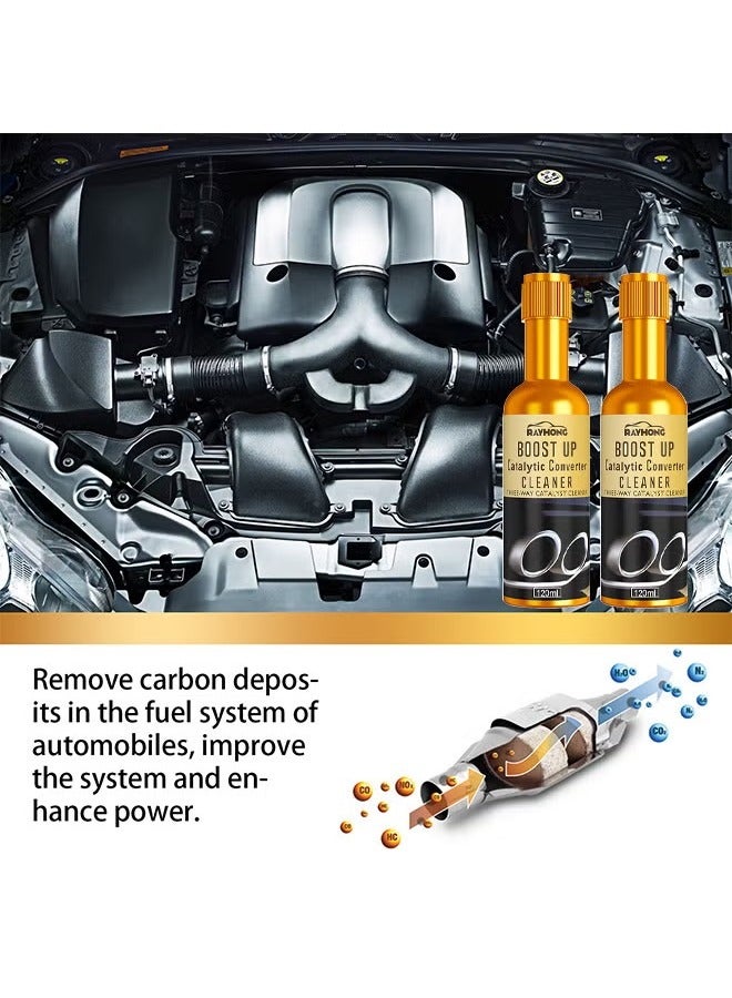 RAYHONG 2PCS Catalytic Converter Cleaner, Engine Cleaner Instant Car Exhaust Handy Cleaner Catalytic Converter Cleaner Auto Parts Engine Boost Up Cleaner Oil Engine Treatment Fuel Injectors Cleaner Kit - Image 5