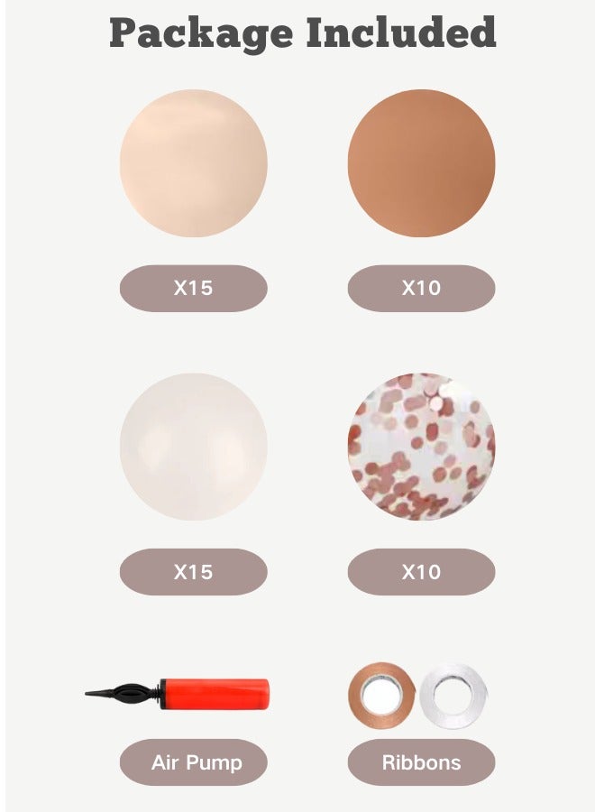 Beauenty 50 pcs 12-inch Metallic Sequined High-Quality Thickened Latex Balloons Set, Perfect for Kids' Birthday Parties, Comes with an Air Pump and Ribbons - Image 2