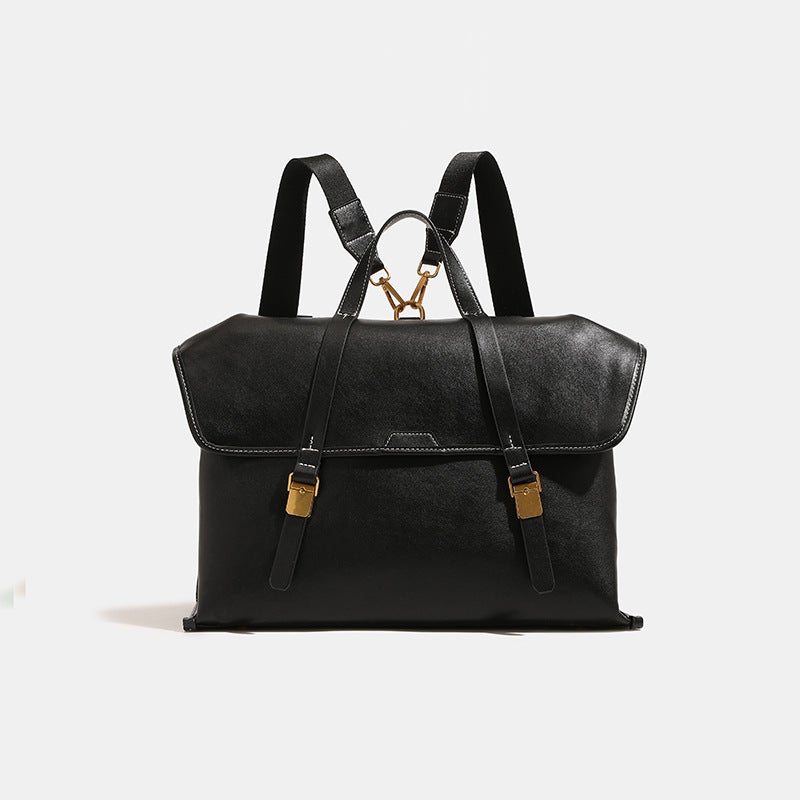 2024 Summer Chic Tote-Style Backpack with Large Capacity Smoky Black Large 