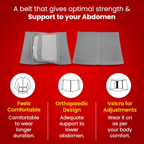Dr. Ortho Dr.Ortho Abdominal Belt for Women, Post C-Section Surgery, Maternity Waist Support After Delivery, Tummy Reduction, Belly Support Belt Grey (Medium) - Image 5