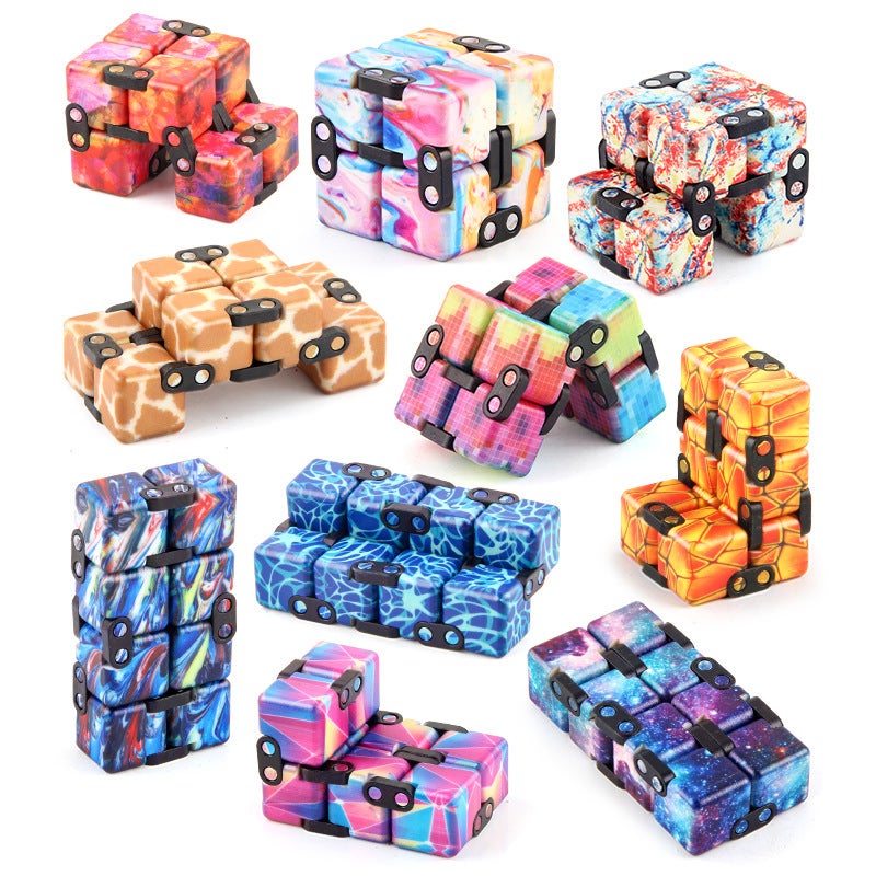 Source Manufacturers Infinite Rubik'S Cube Uv Printing Infinite Folding Decompression Rubik'S Cube New Strange Fingertip Toy Second-Order Rubik'S Cube - Image 3