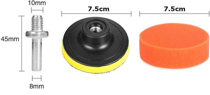 Inditrust Multi type Car Polishing Pads Sponge and Waxing Buffing Woolen Polishing Pads 3inch (7pcs, foam, 3inch) - Image 5