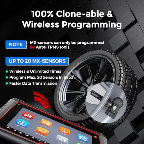 Autel TPMS Sensors MX-Sensor, 315MHz&433MHz 2in1 TPMS Sensor Press-in Tire Pressure Monitoring System Sensor Cloneable Wireless Programming Replace 98% of OE Sensor SAE Strandard J1205/J1206 (Rubber) - Image 4