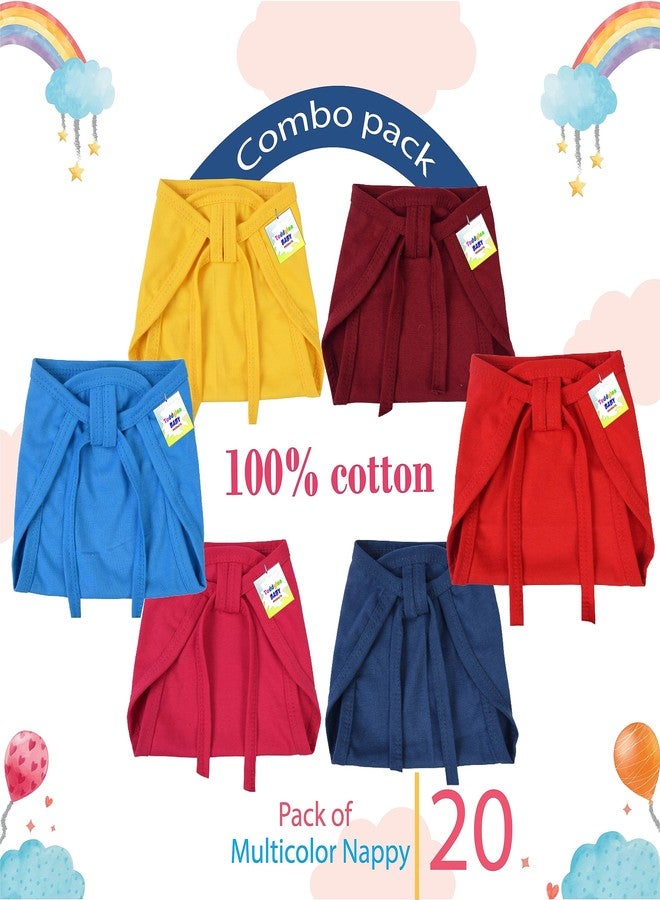 Toddylon Baby Products New Born Baby Clothes | Cloth Diapers | Langots | Nappies | Cotton | Reusable | Washable | Nappy (0-6 Months, Pack of 20) - Image 4