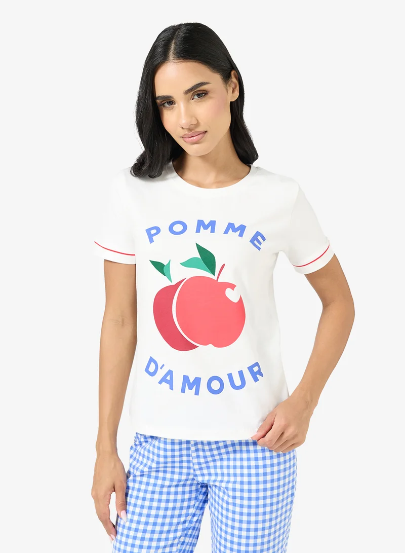 Ginger Graphic T-shirt & Pyjama Set