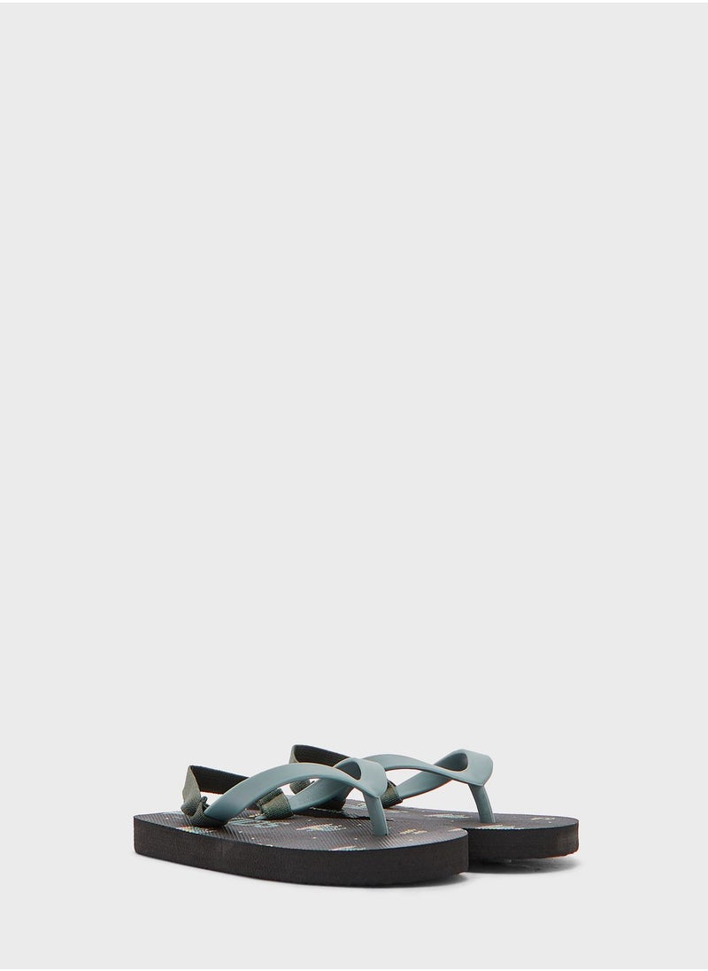 Cotton On Kids Croc Print Flip Flops  - Image 3