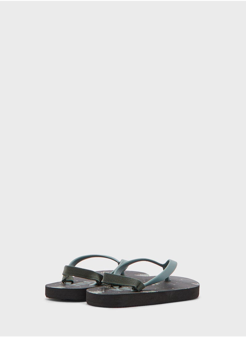 Cotton On Kids Croc Print Flip Flops  - Image 2