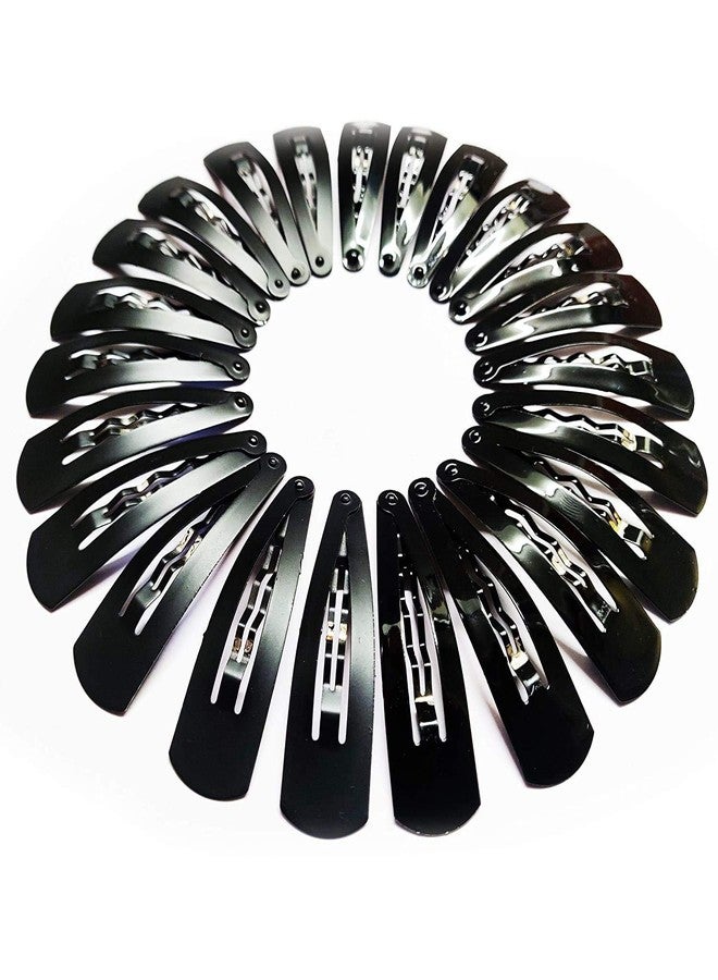 Chronex Big Size of Tic tac Hair Clips Metal Pack of 24 (Black) - Image 1