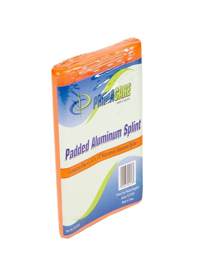 Primacare IS-5218 18" Padded Aluminium Splint for Hands, Legs, Fractured Limbs, Nose, Ankle or Braces, Universal Waterproof Medical Tactical Splints for First Aid and Emergency Support, Orange - Image 4