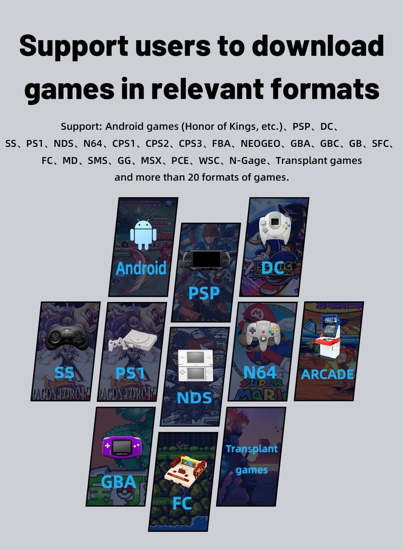 أنبيرنيك جهاز ألعاب محمول RG353V بنظامي تشغيل مزدوجين Android 11 و Linux، يأتي مع بطاقة TF سعة 64 جيجابايت مُثبتة مُسبقًا بها 4452 لعبة، ويدعم الواي فاي 5G والبلوتوث 4.2 (اللون: أبيض) - Image 3