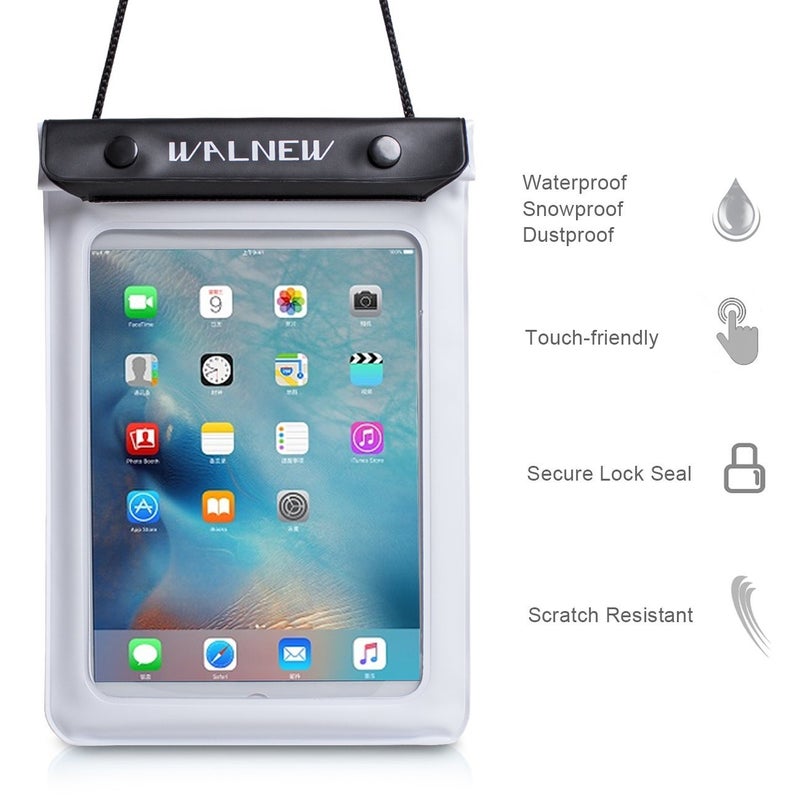 WALNEW Universal Waterproof eReader Protective Case Cover for Kindle Colorsoft Signature Edition/7"/6.8â€œKindle Paperwhite/6" Kindle 2024/Oasis/Kindle Fire 7,iPad mini,Kobo Clara/Nia and More, White - Image 4