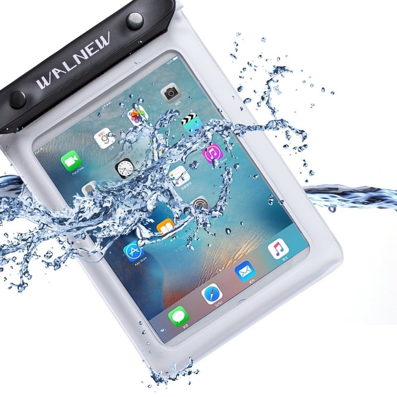 WALNEW Universal Waterproof eReader Protective Case Cover for Kindle Colorsoft Signature Edition/7"/6.8â€œKindle Paperwhite/6" Kindle 2024/Oasis/Kindle Fire 7,iPad mini,Kobo Clara/Nia and More, White - Image 2