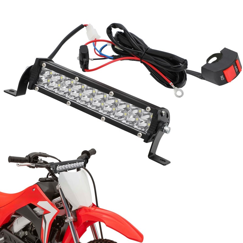 USTPO Dirt Bike Light Bar60W 2500LM Motorcycle Headlight Light Bar PlugPlay Universal for Most 78 Handlebar CRF110 KLX140 KLX110 TTR110 TTR110E