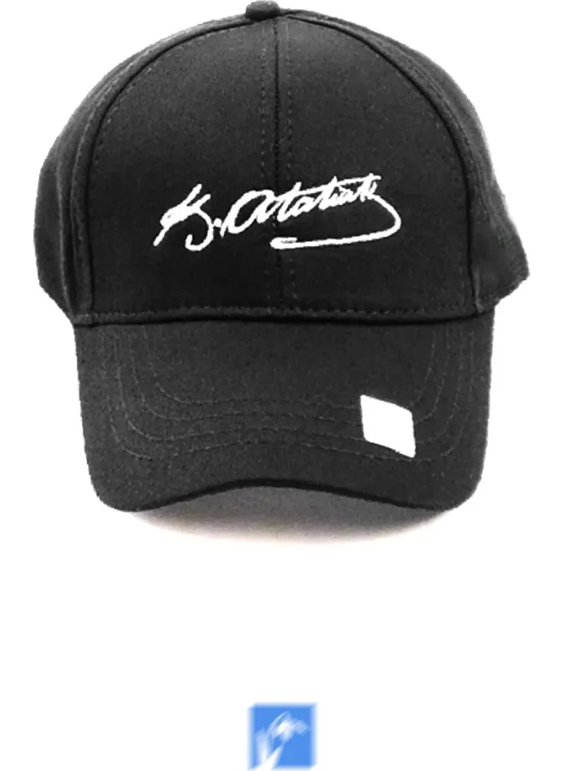 Kardelen Butik Denizli Kardelen Boutique Denizli Eck Textile Unisex Black Ataturk Embroidered Hat
